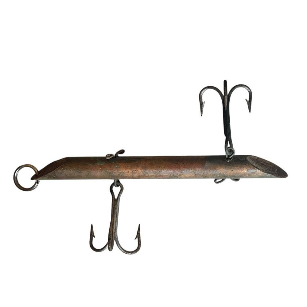 Copper Fishing Jig With Treble Hooks Rockfish Saltwater Lure
